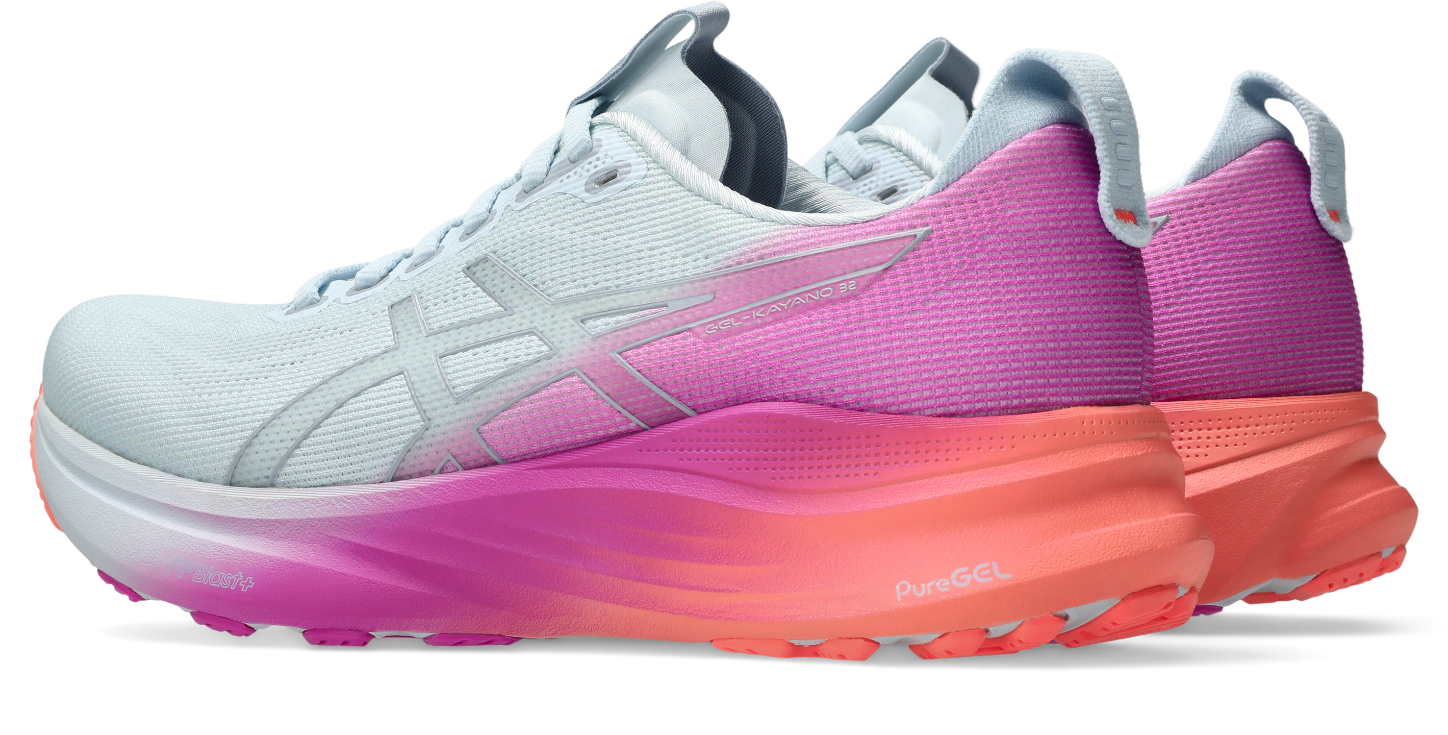 Asics Women's GEL-KAYANO 32 Running Shoes in Sky/Digital Sakura