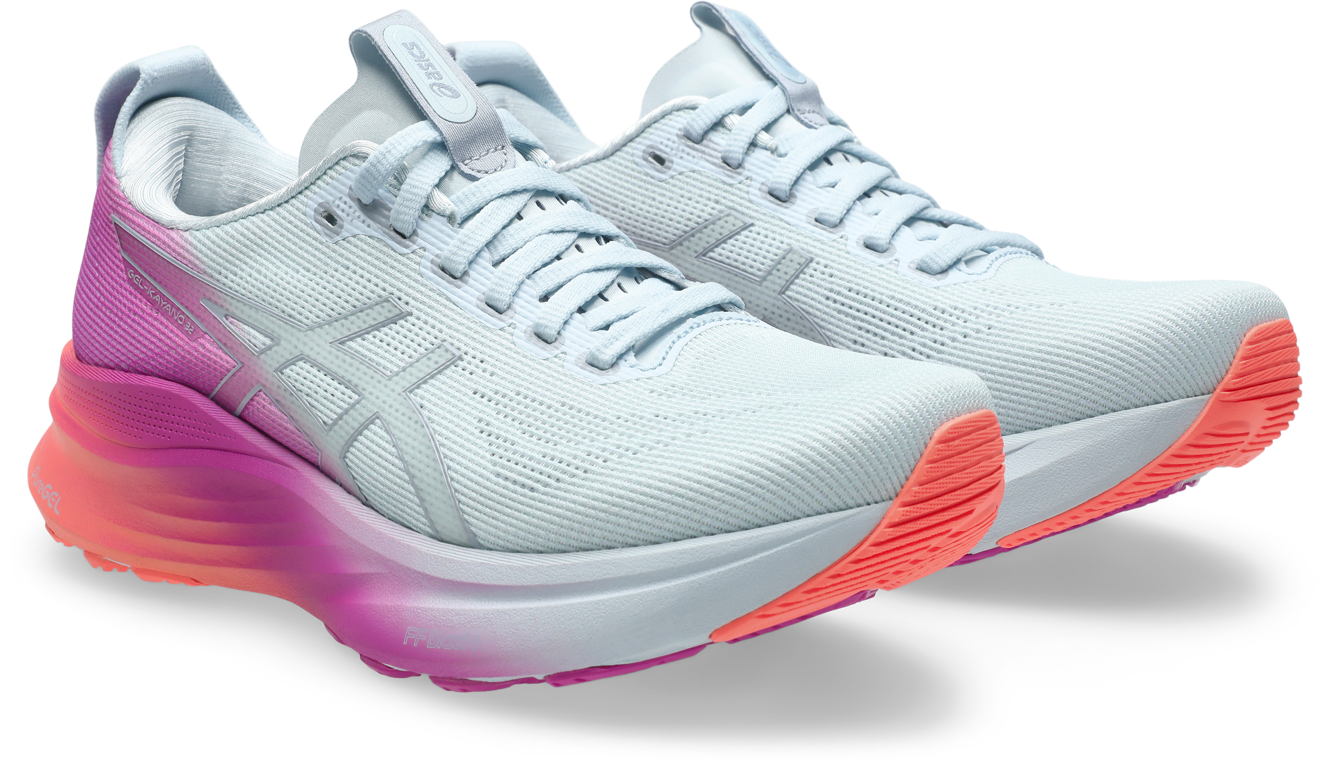 Asics Women's GEL-KAYANO 32 Running Shoes in Sky/Digital Sakura