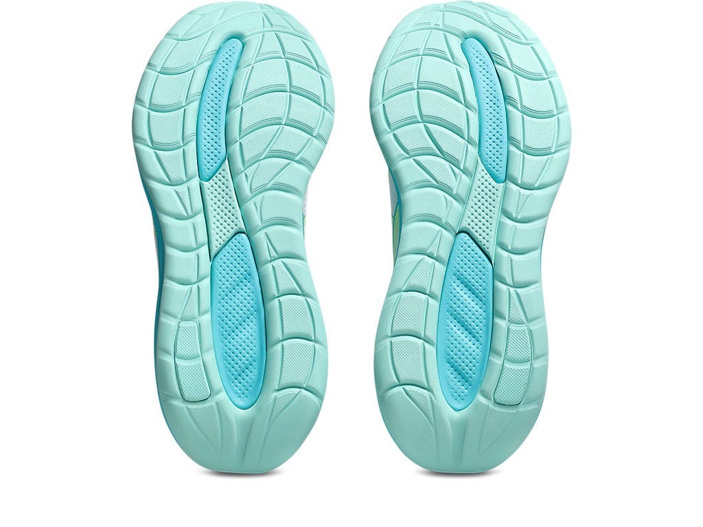 Asics Women's GEL-CUMULUS 28 Running Shoes in White/Energy Aqua