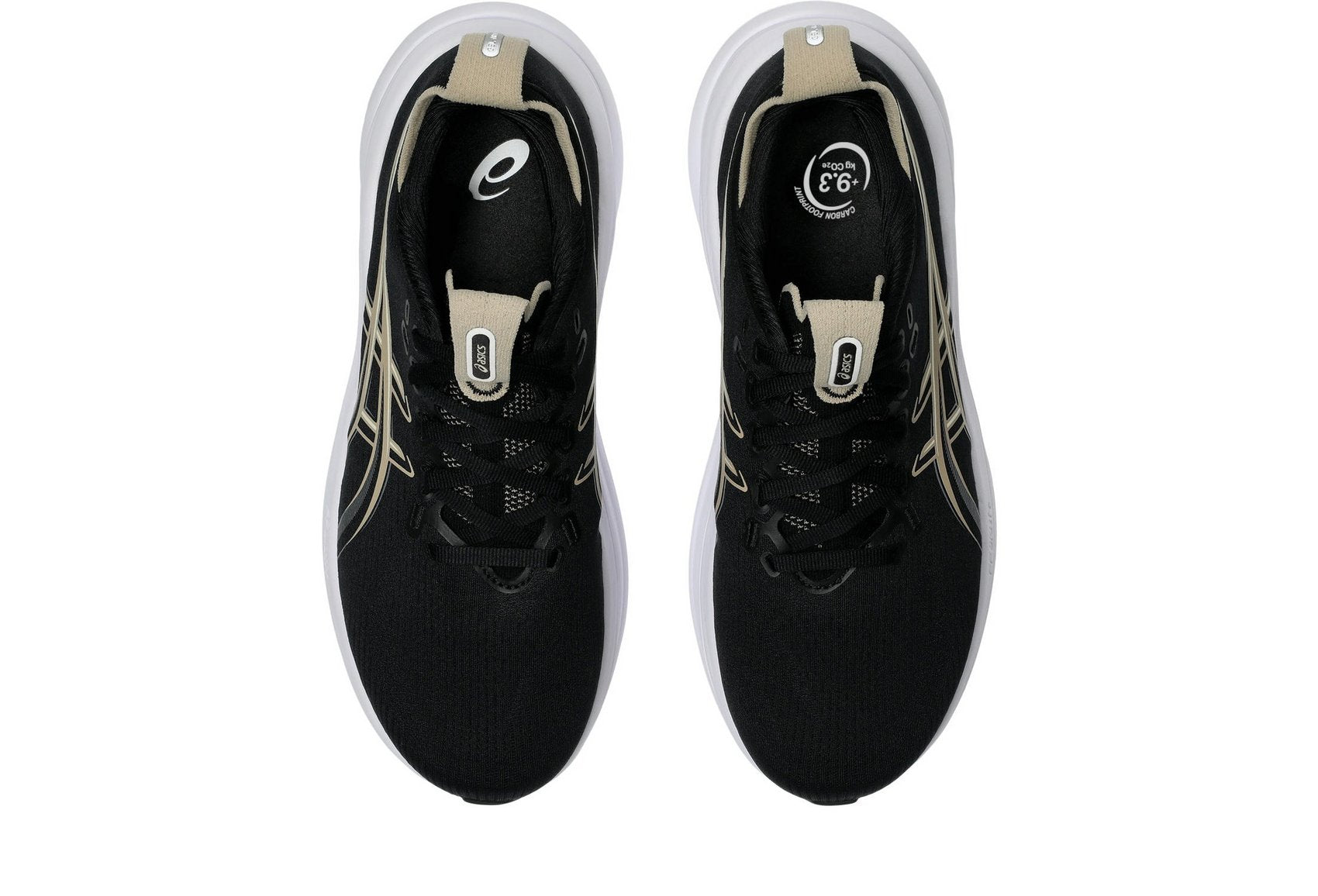 Asics Women's GEL-NIMBUS 28 Wide (D) Running Shoes in Black/Feather Grey