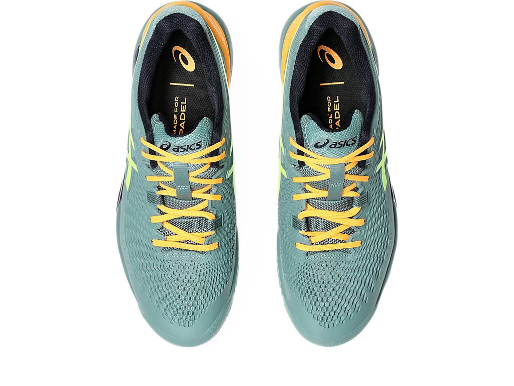 Asics Men's GEL-RESOLUTION 9 PADEL Tennis Shoes in Celadon/Safety Yellow