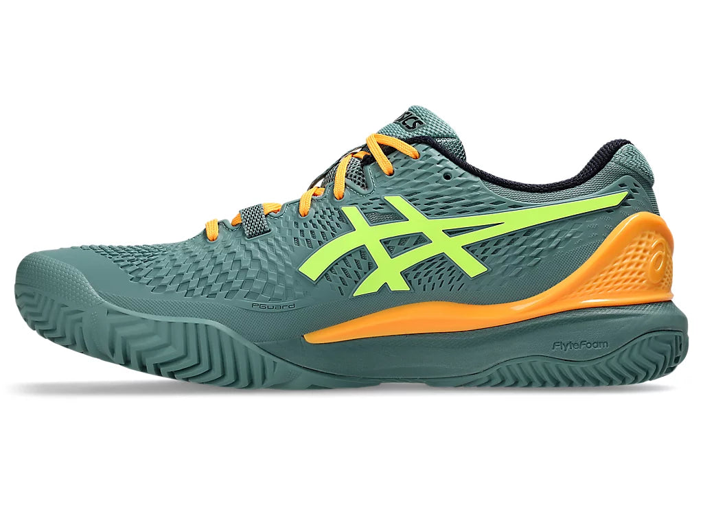 Asics Men's GEL-RESOLUTION 9 PADEL Tennis Shoes in Celadon/Safety Yellow