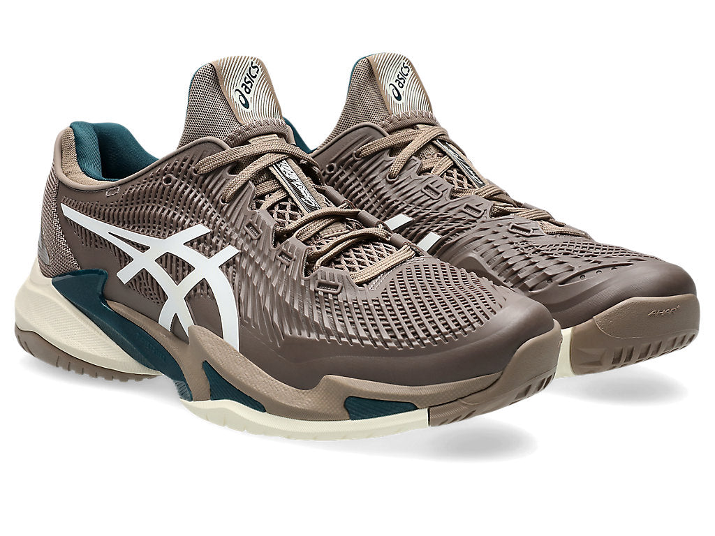 Asics Men's COURT FF 3 Tennis Shoes in Taupe Grey/White