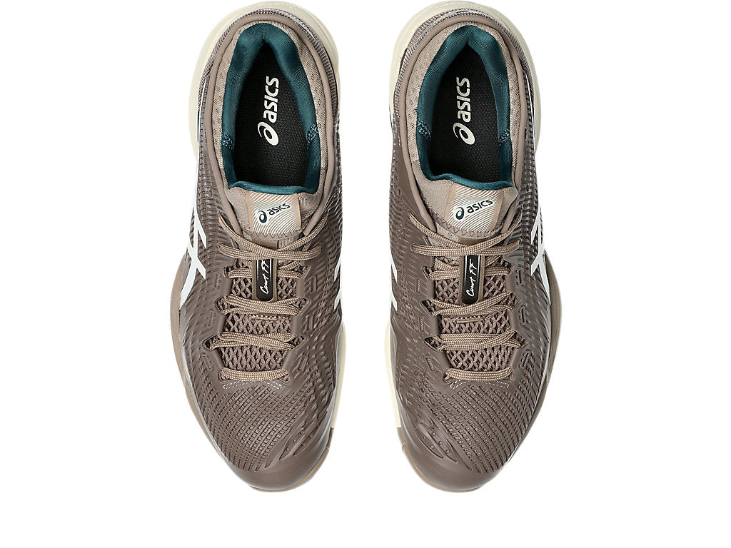 Asics Men's COURT FF 3 Tennis Shoes in Taupe Grey/White