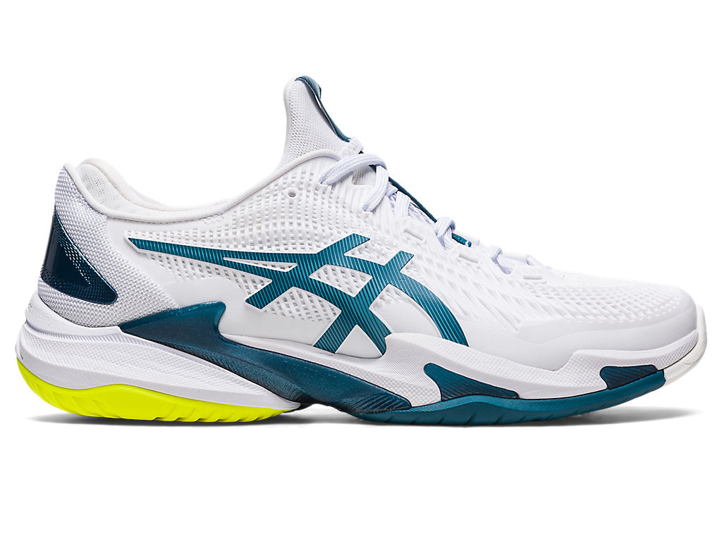 Asics Men's COURT FF 3 CPS Shoes in White/Gris Blue