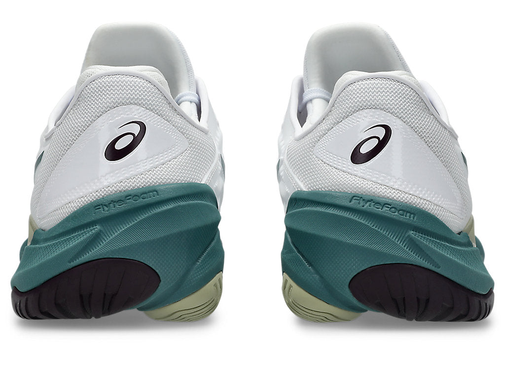 Asics Men's COURT FF 3 Tennis Shoes in White/Foggy Teal