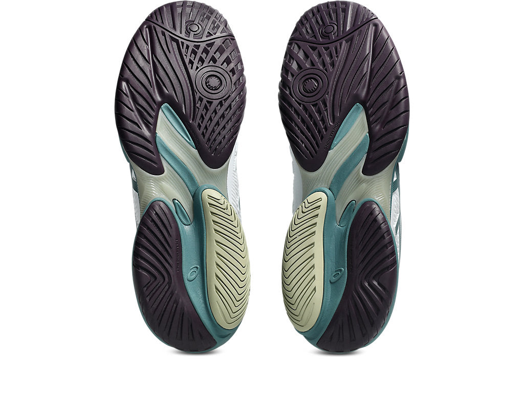 Asics Men's COURT FF 3 Tennis Shoes in White/Foggy Teal