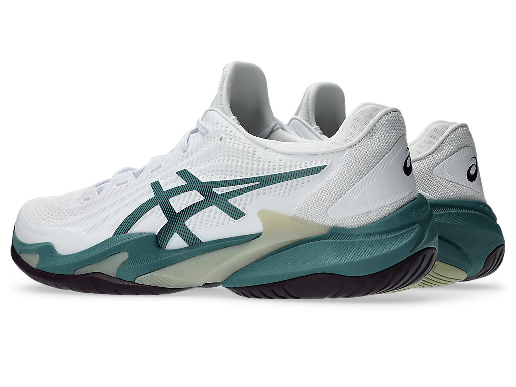 Asics Men's COURT FF 3 Tennis Shoes in White/Foggy Teal