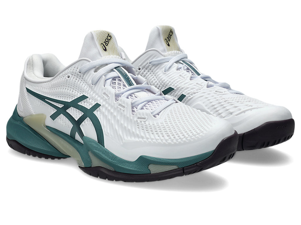 Asics Men's COURT FF 3 Tennis Shoes in White/Foggy Teal