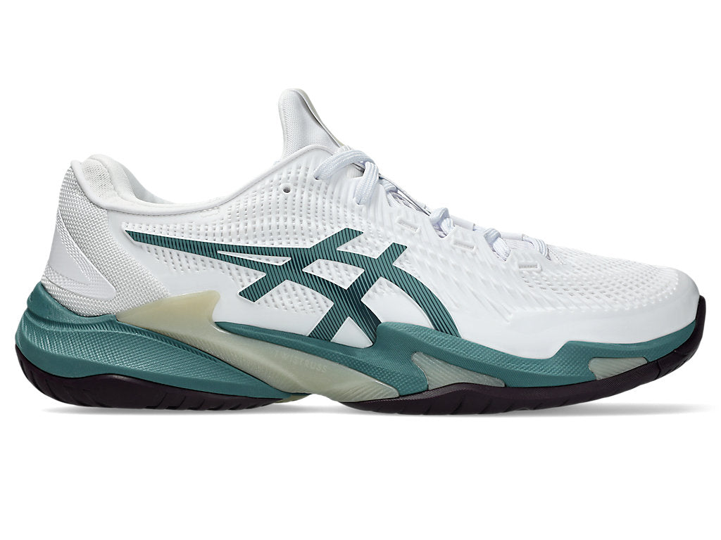 Asics Men's COURT FF 3 Tennis Shoes in White/Foggy Teal