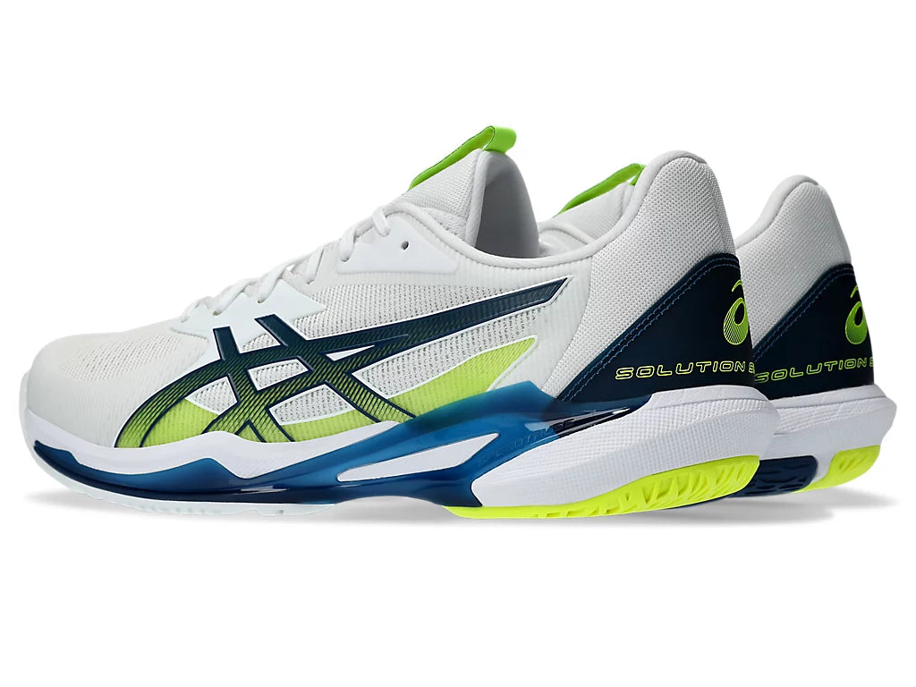 Asics Men's Solution Speed FF 3 Tennis Shoes in White/Mako Blue