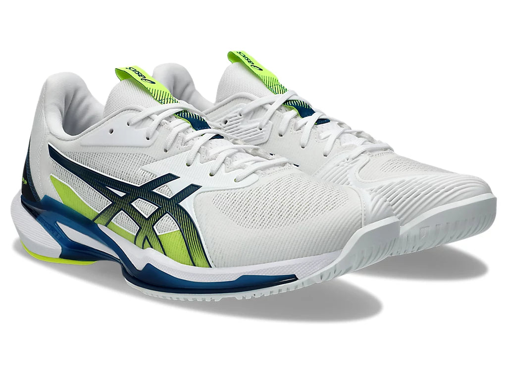 Asics Men's Solution Speed FF 3 Tennis Shoes in White/Mako Blue