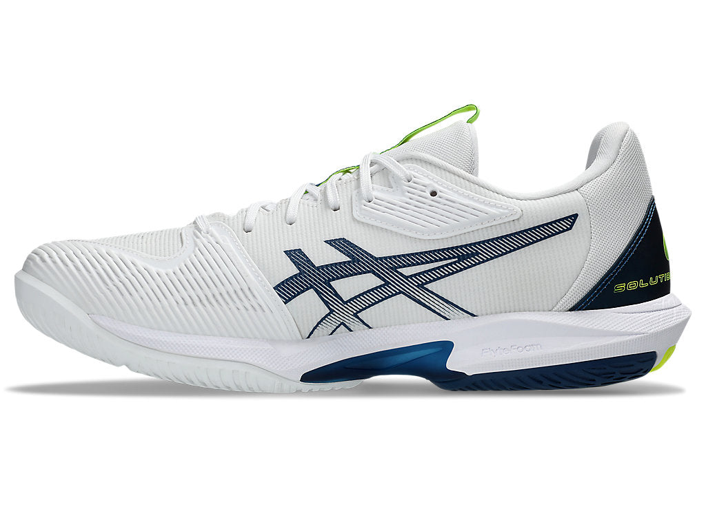 Asics Men's Solution Speed FF 3 Tennis Shoes in White/Mako Blue