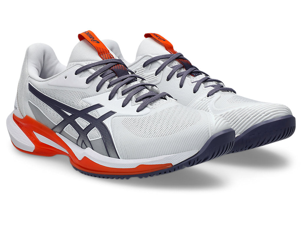 Asics Men's SOLUTION SPEED FF 3 Tennis Shoes in White/Greyish Purple