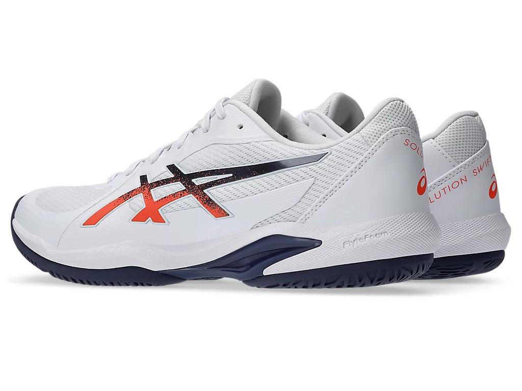 Asics Men's SOLUTION SWIFT FF 2 Tennis Shoes in White/Nova Orange