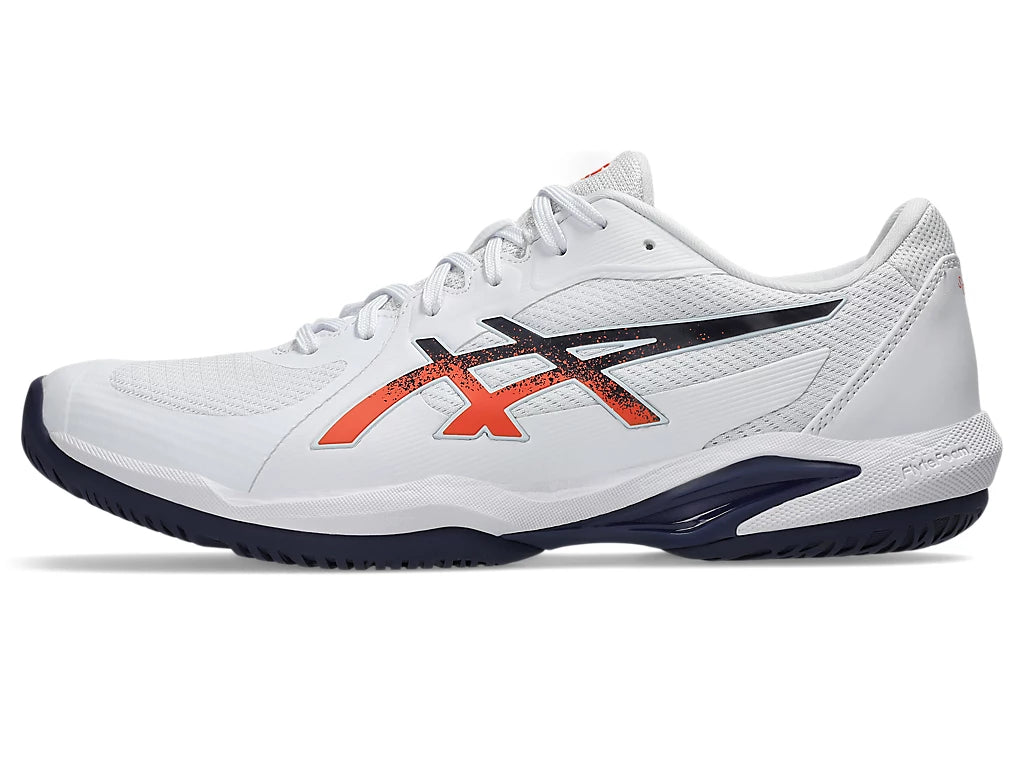 Asics Men's SOLUTION SWIFT FF 2 Tennis Shoes in White/Nova Orange