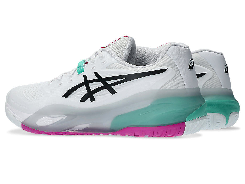 Asics Men's GEL-RESOLUTION X Tennis Shoes in White/Aurora Green
