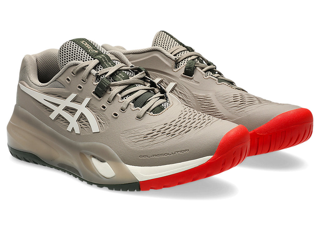 Asics Men's GEL-RESOLUTION X Tennis Shoes in Greige/Soft Oat