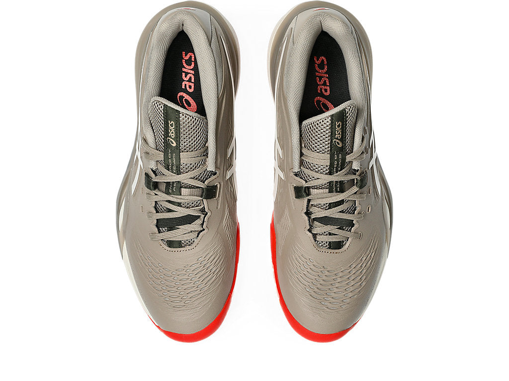 Asics Men's GEL-RESOLUTION X Tennis Shoes in Greige/Soft Oat