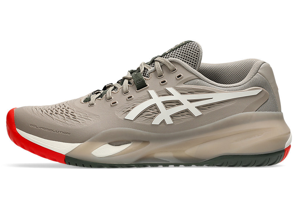Asics Men's GEL-RESOLUTION X Tennis Shoes in Greige/Soft Oat