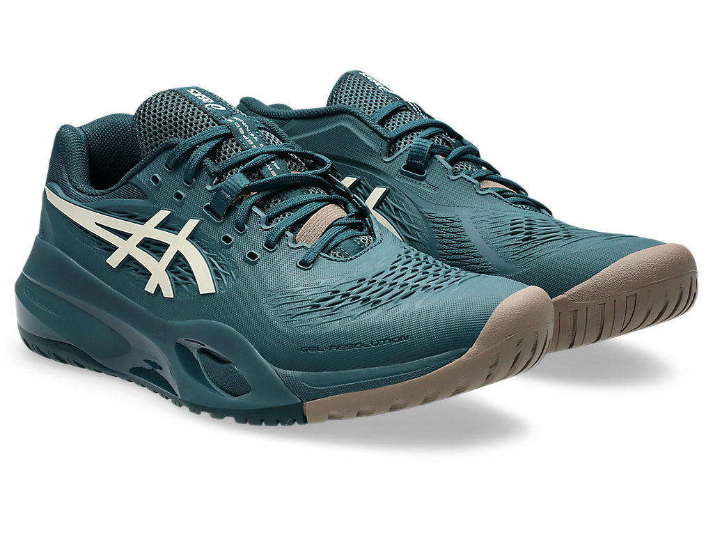 Asics Men's GEL-RESOLUTION X Tennis Shoes in Saxon Green/Birch