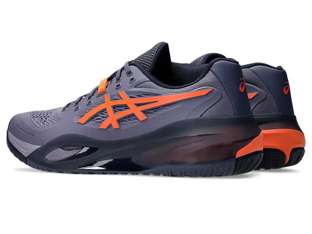 Asics Men's GEL-RESOLUTION X Tennis Shoes in Greyish Purple/Nova Orange