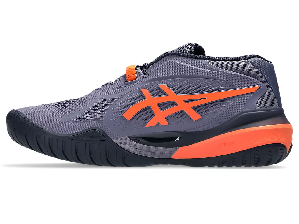 Asics Men's GEL-RESOLUTION X Tennis Shoes in Greyish Purple/Nova Orange