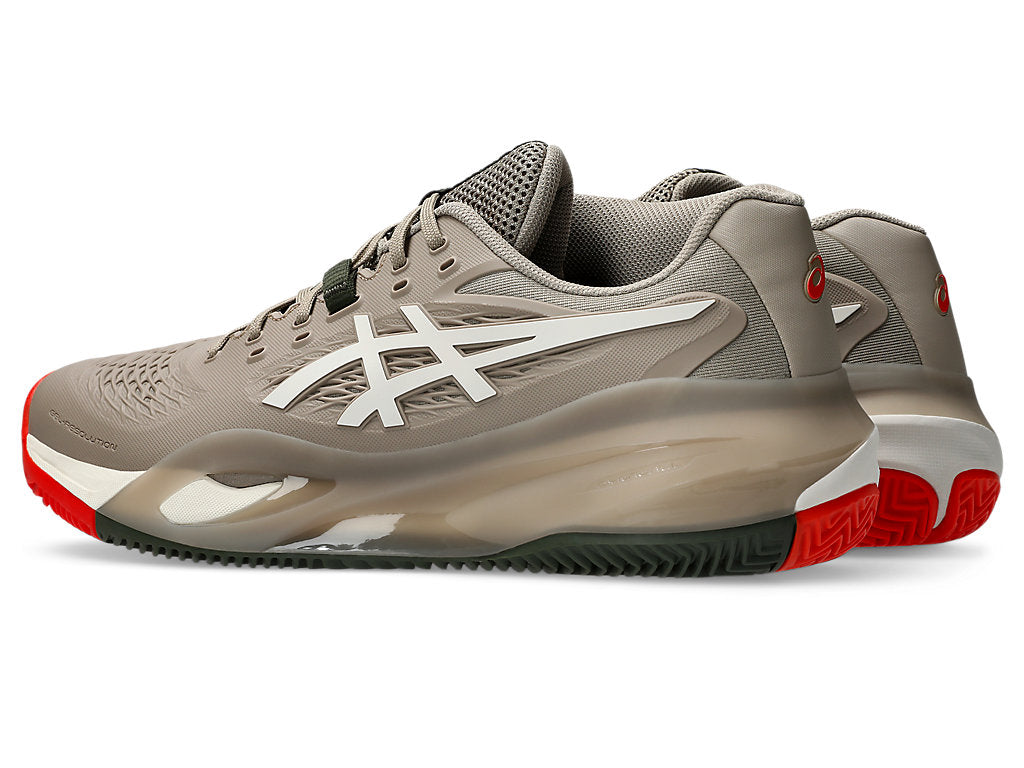 Asics Men's GEL-RESOLUTION X CLAY Tennis Shoes in Greige/Soft Oat