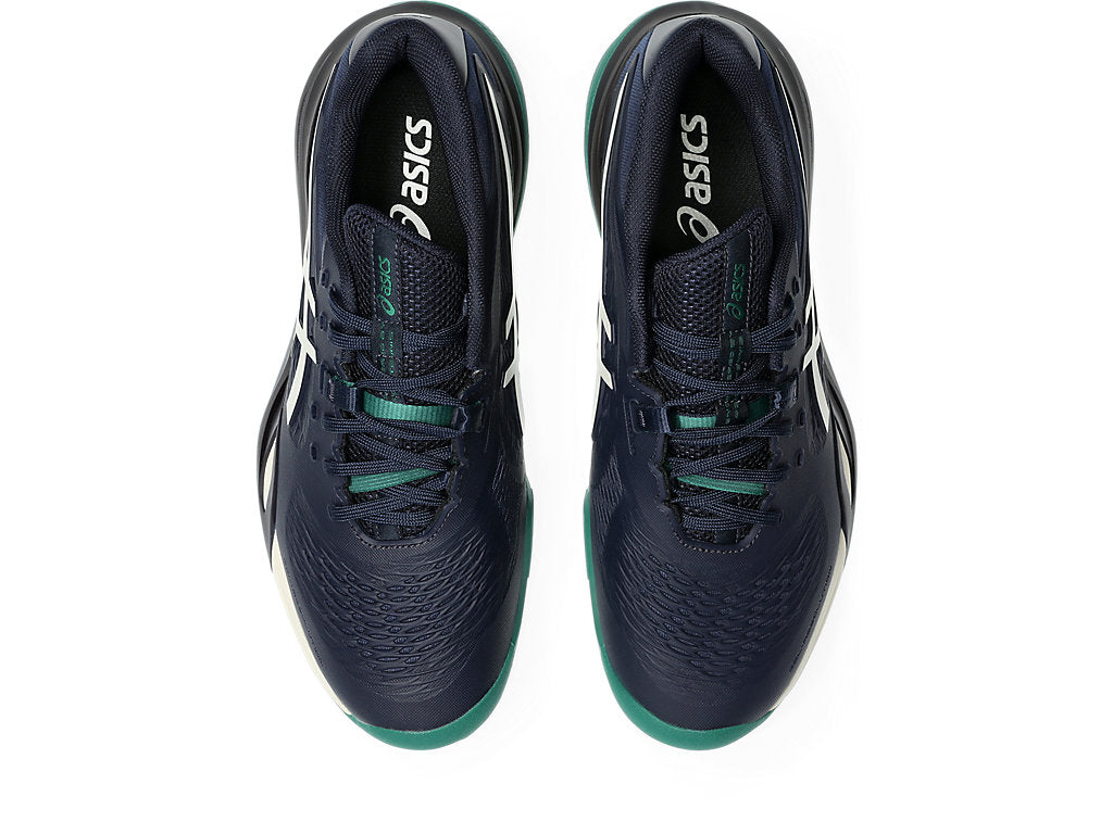 Asics Men's GEL-RESOLUTION X Wide (2E) Tennis Shoes in Midnight/Cream