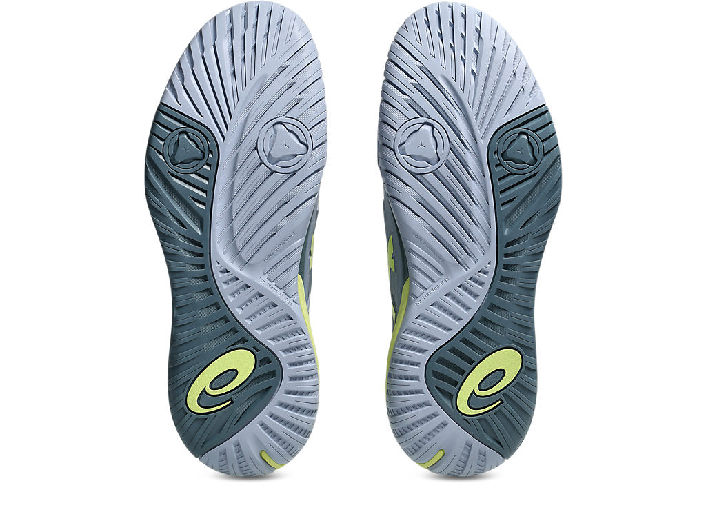 Asics Men's GEL-RESOLUTION X Wide (2E) Tennis Shoes in Grey Blue/Pistachio