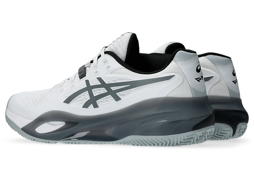 Asics Men's GEL-RESOLUTION X PADEL Tennis Shoes in White/Steel Grey