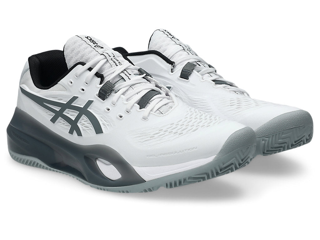 Asics Men's GEL-RESOLUTION X PADEL Tennis Shoes in White/Steel Grey