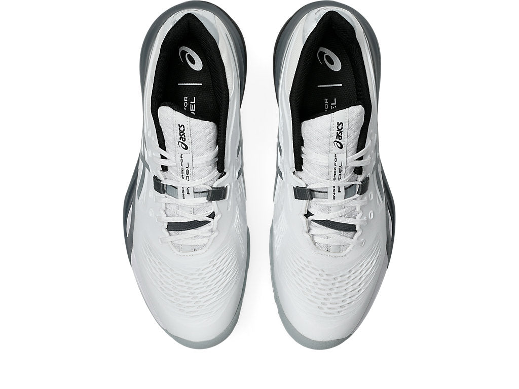 Asics Men's GEL-RESOLUTION X PADEL Tennis Shoes in White/Steel Grey