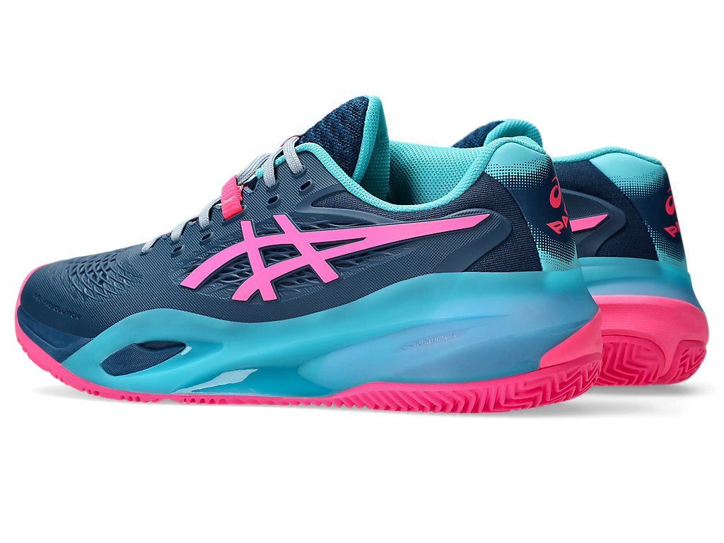 Asics Men's GEL-RESOLUTION X PADEL Tennis Shoes in Mako Blue/Hot Pink