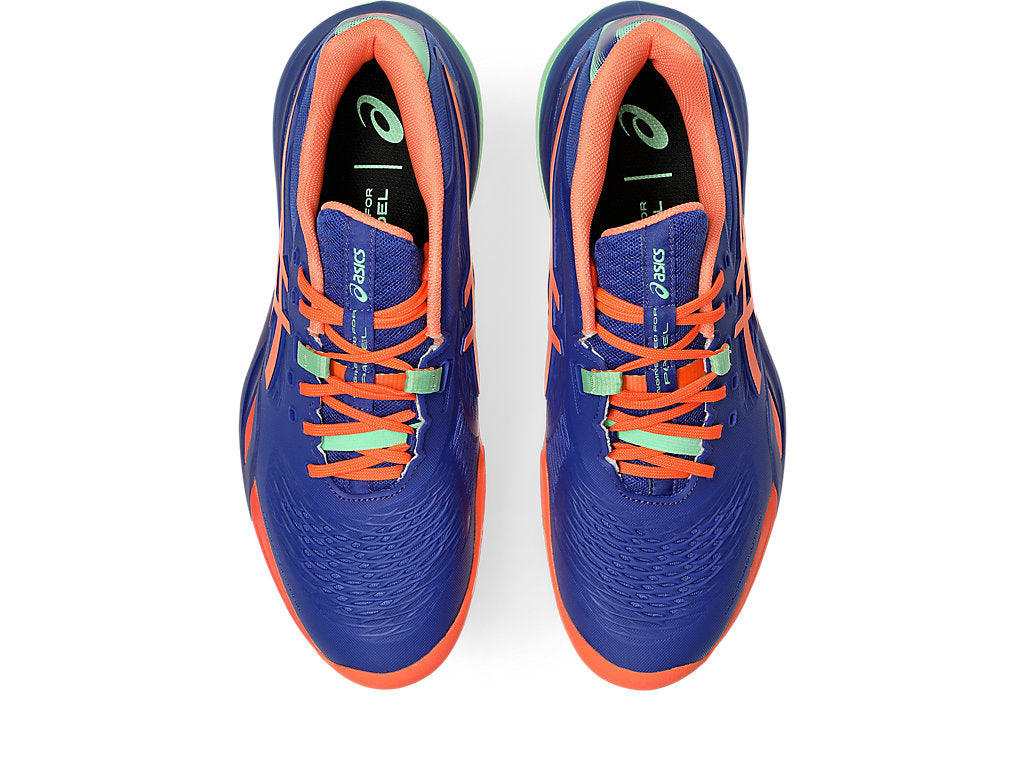 Asics Men's GEL-RESOLUTION X PADEL Tennis Shoes in Dark Cobalt/Vivid Coral