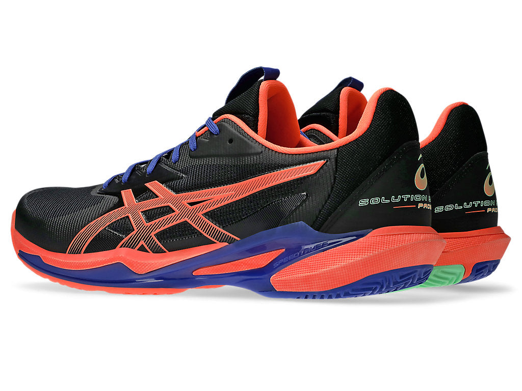 Asics Men's SOLUTION SPEED FF 3 PADEL Tennis Shoes in Black/Vivid Coral