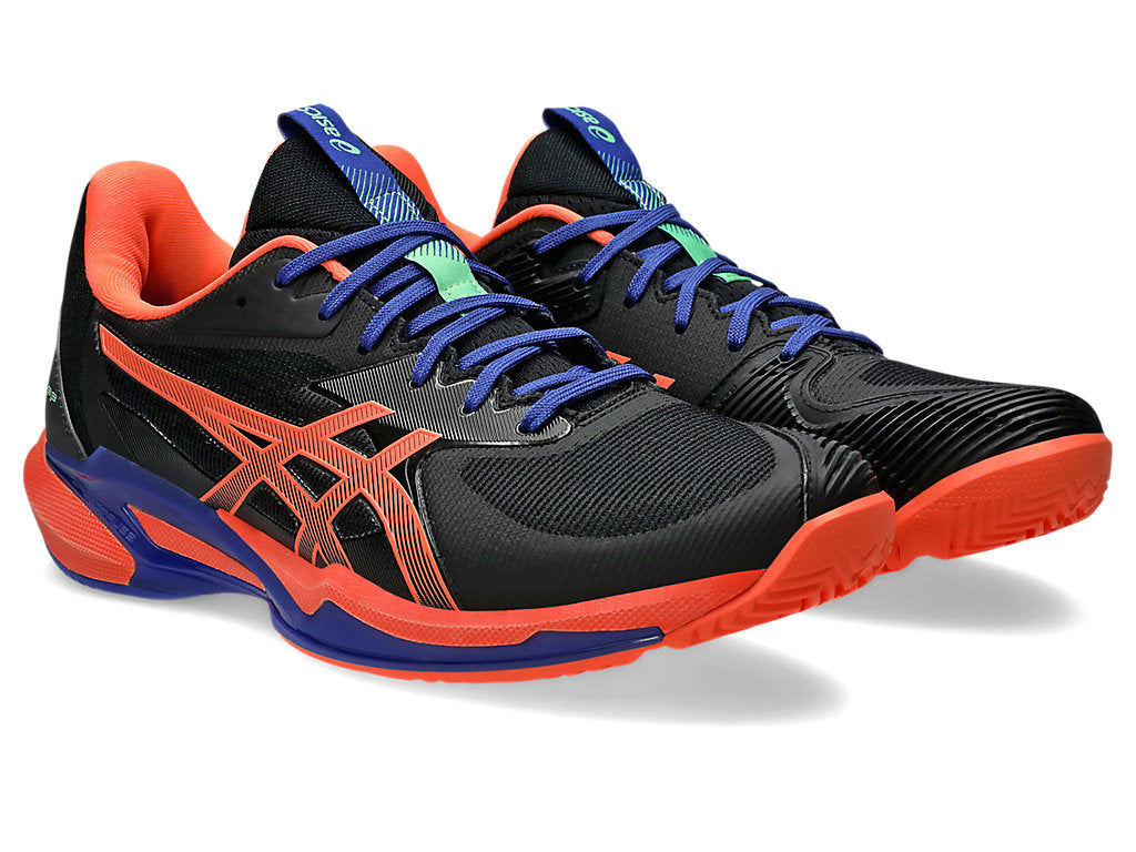 Asics Men's SOLUTION SPEED FF 3 PADEL Tennis Shoes in Black/Vivid Coral