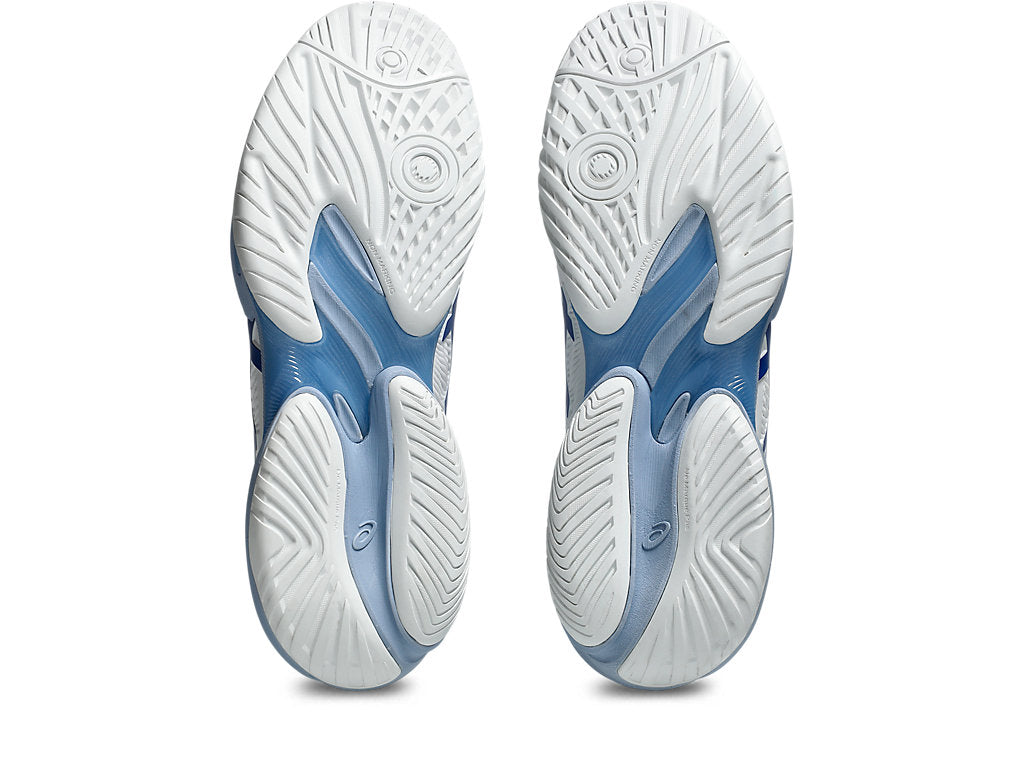 Asics Men COURT FF 3 NOVAK Tennis Shoes in White/Tuna Blue