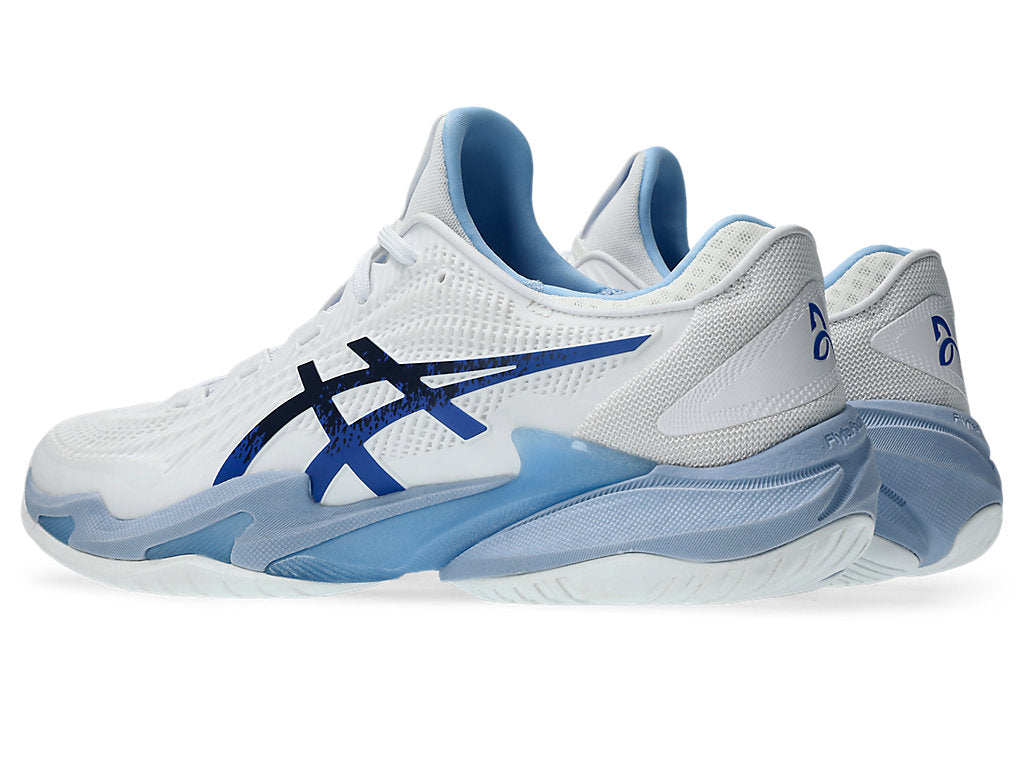 Asics Men COURT FF 3 NOVAK Tennis Shoes in White/Tuna Blue