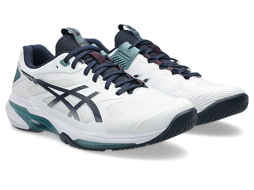 Asics Men's SOLUTION SPEED FF 4 Tennis Shoes in White/Midnight
