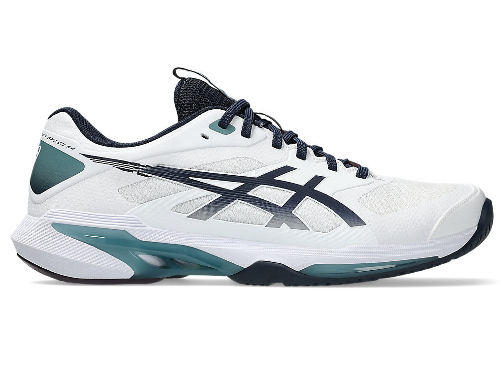 Asics Men's SOLUTION SPEED FF 4 Tennis Shoes in White/Midnight