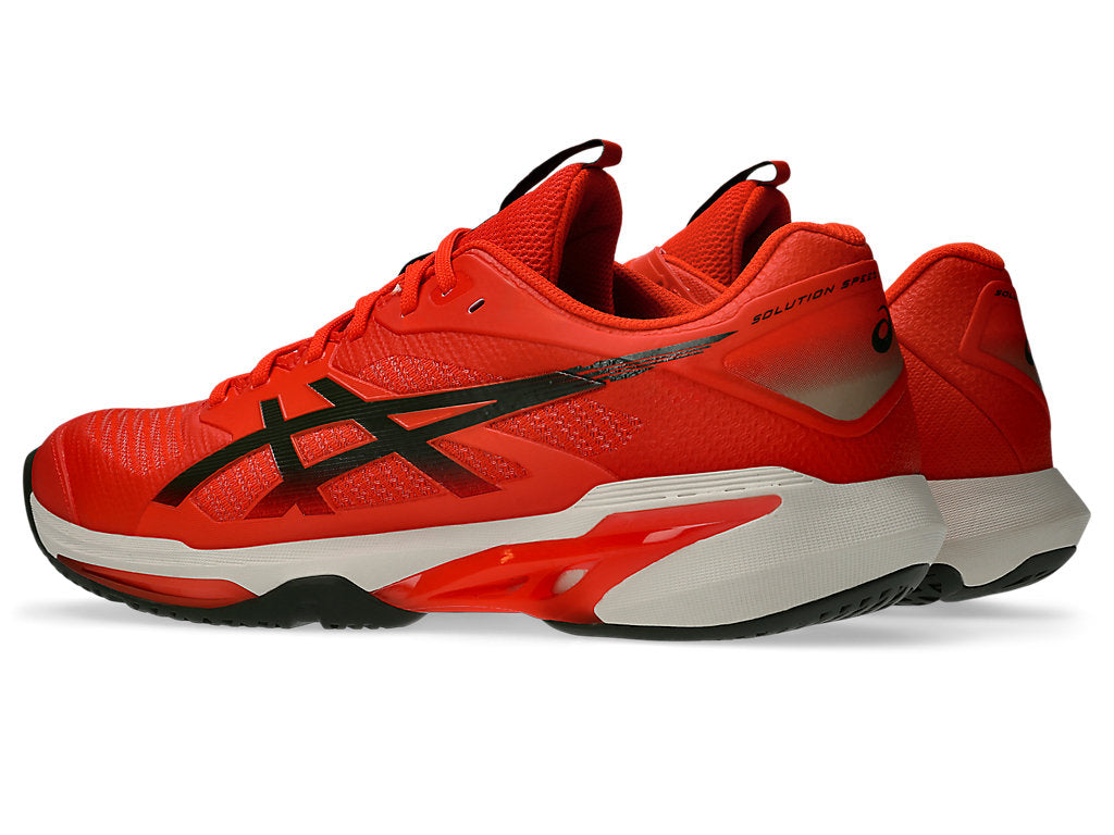 Asics Men's SOLUTION SPEED FF 4 Tennis Shoes in Cherry Tomato/Vintage Khaki