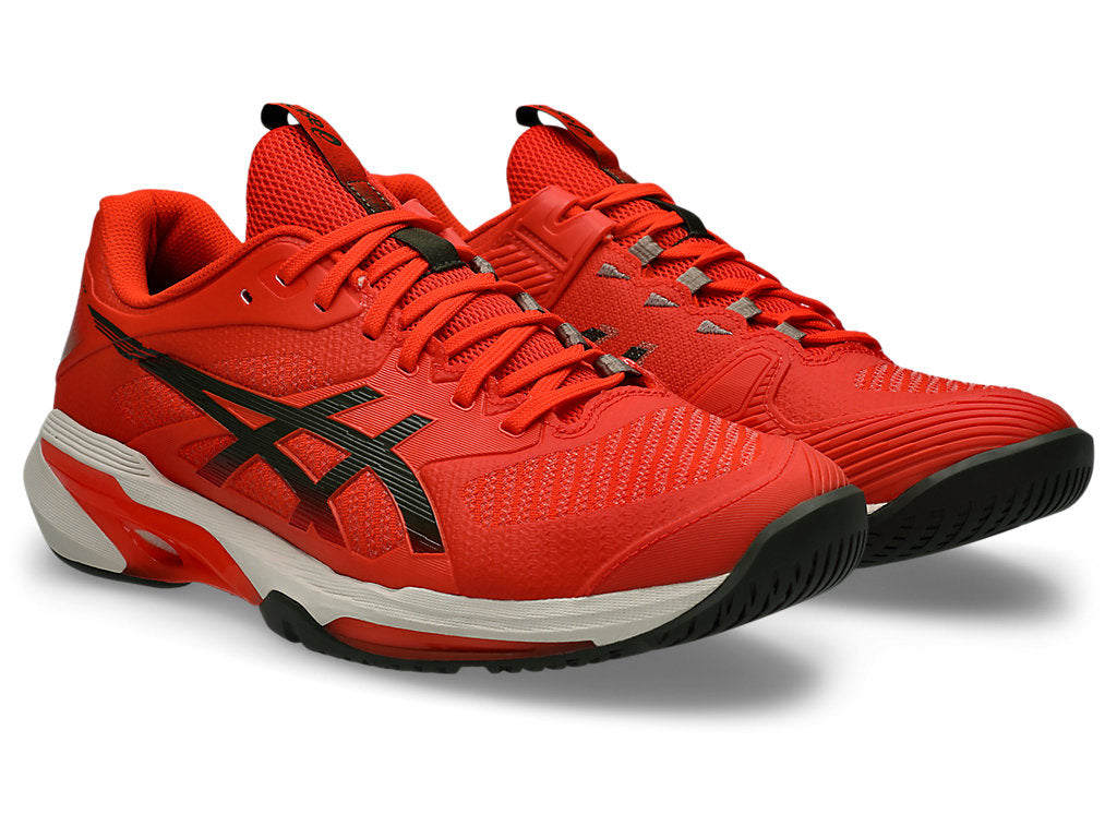 Asics Men's SOLUTION SPEED FF 4 Tennis Shoes in Cherry Tomato/Vintage Khaki