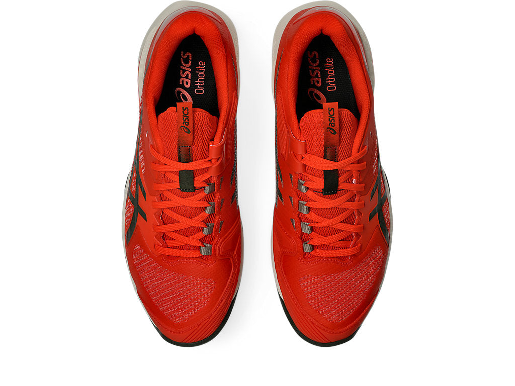Asics Men's SOLUTION SPEED FF 4 Tennis Shoes in Cherry Tomato/Vintage Khaki