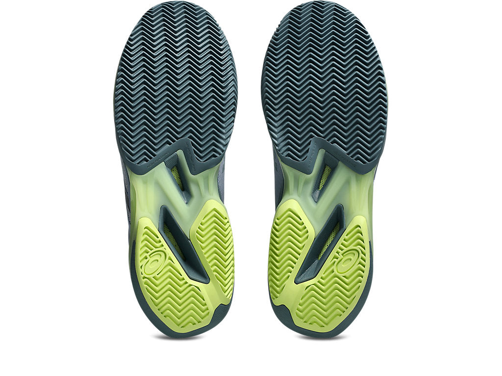 Asics Men's SOLUTION SPEED FF 4 CLAY Tennis Shoes in Grey Blue/Ironclad