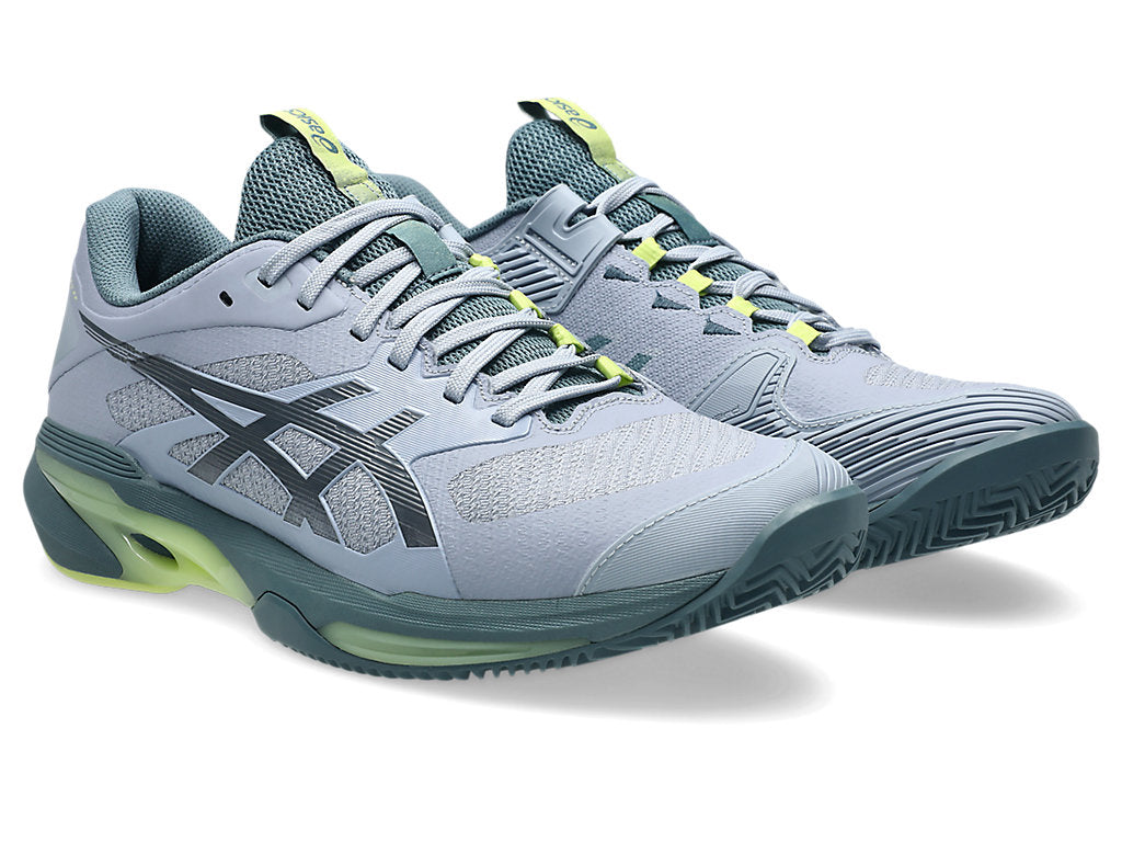 Asics Men's SOLUTION SPEED FF 4 CLAY Tennis Shoes in Grey Blue/Ironclad