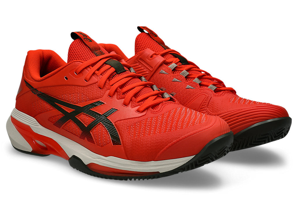 Asics Men's SOLUTION SPEED FF 4 CLAY Tennis Shoes in Cherry Tomato/Vintage Khaki