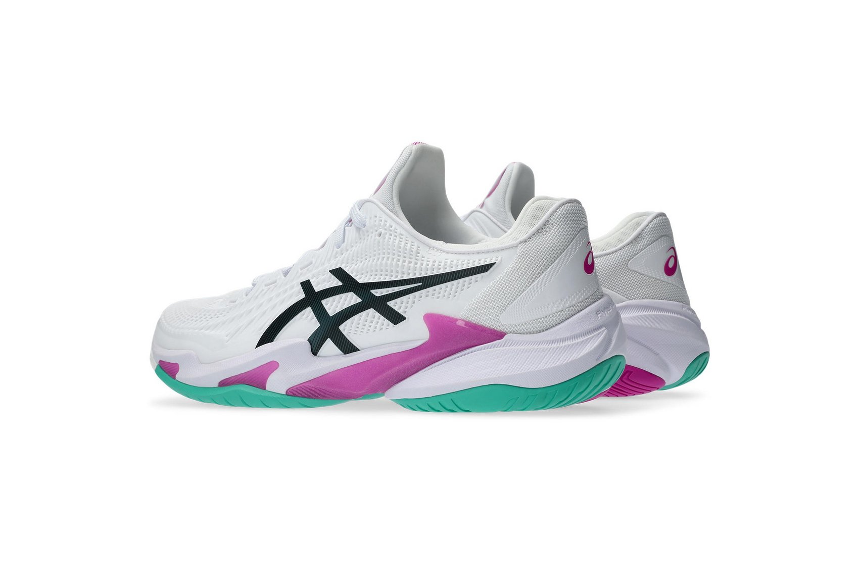 Asics Men's COURT FF 3 Tennis Shoes in White/Digital Sakura