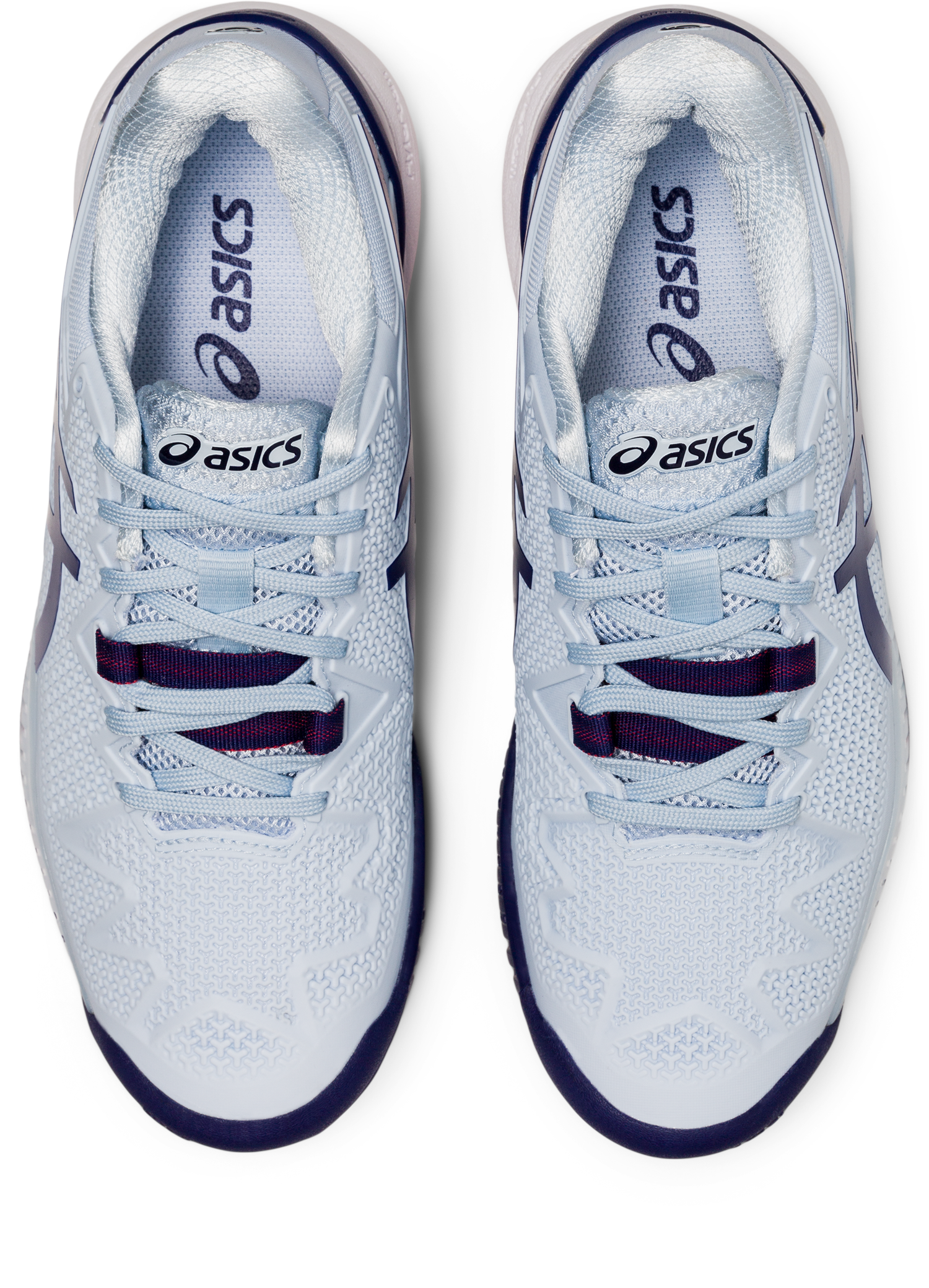 Asics Women's Gel-Resolution 8 WIDE Tennis Shoes In Soft Sky/Dive Blue