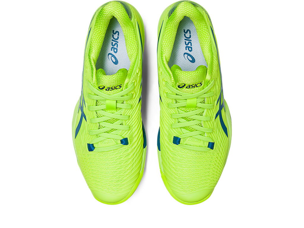 Asics Women's Solution Speed FF 2 CPS Shoes in Hazard Green/Reborn Blue